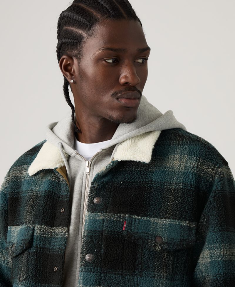 Men's Sherpa Trucker Denim Jacket