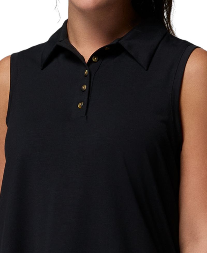 Women's Sleeveless Stretch Polo Top