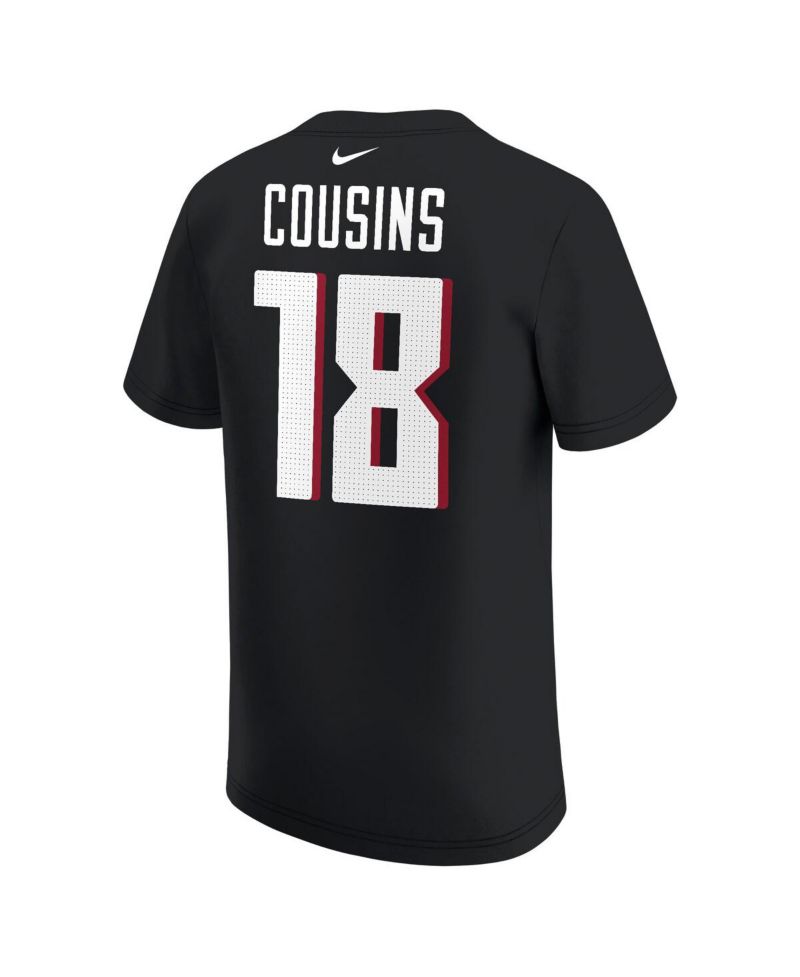 Big Boys and Girls Kirk Cousins Black Atlanta Falcons Player Name & Number T-Shirt