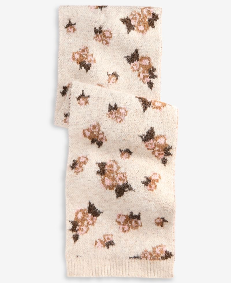 Women's Floral Knit Muffler