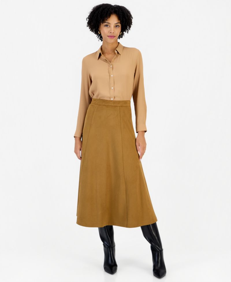 Women's Emmsamba High-Waisted A-Line Midi Skirt