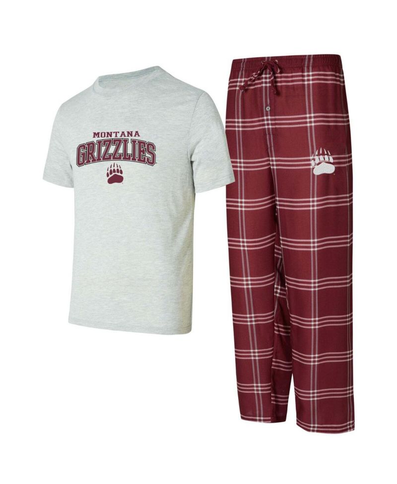 Men's 2-Piece Montana Grizzlies T-Shirt and Pants Sleep Set