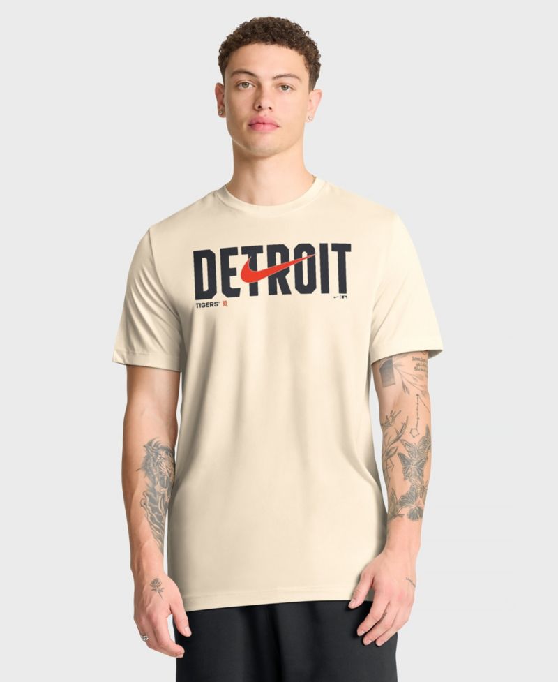 Men's Cream Detroit Tigers Swoosh Legend Dri-FIT T-Shirt