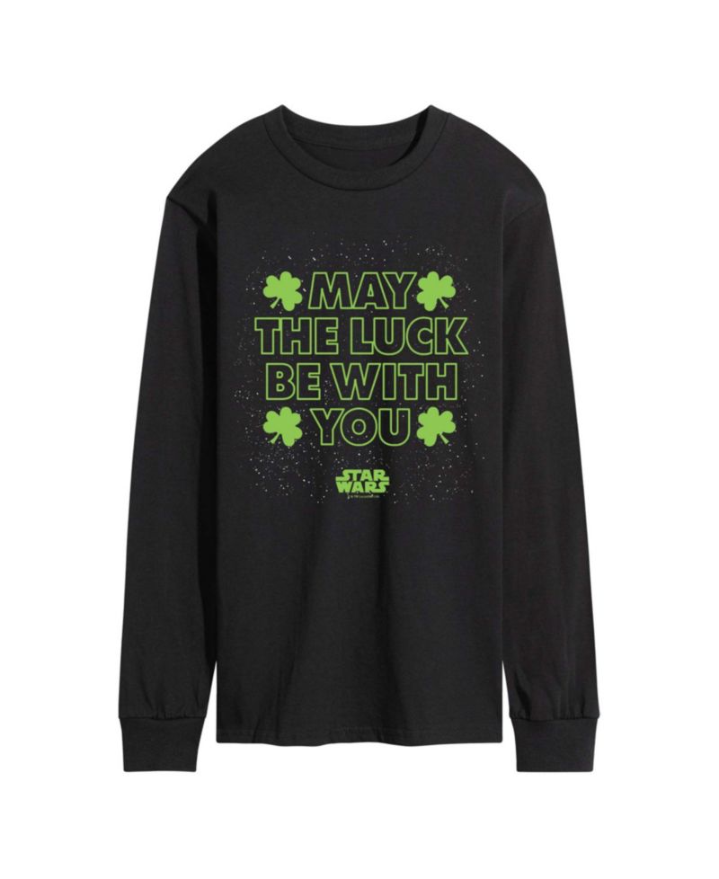 Men's Star Wars May Luck Be With You Long-Sleeve Graphic T-Shirt