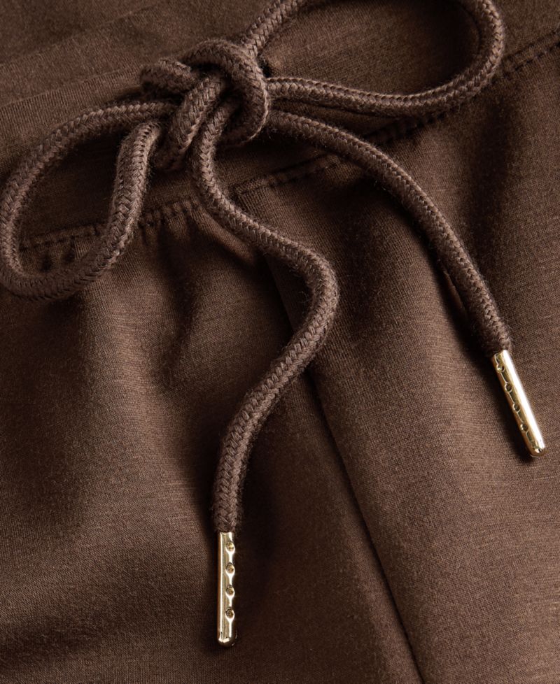 Petite High-Rise Drawstring Flare Sweatpants