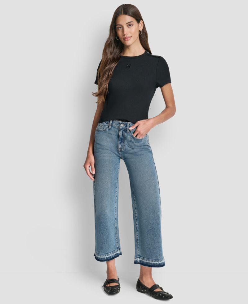 Women's Mid-Rise Wide Leg Jeans