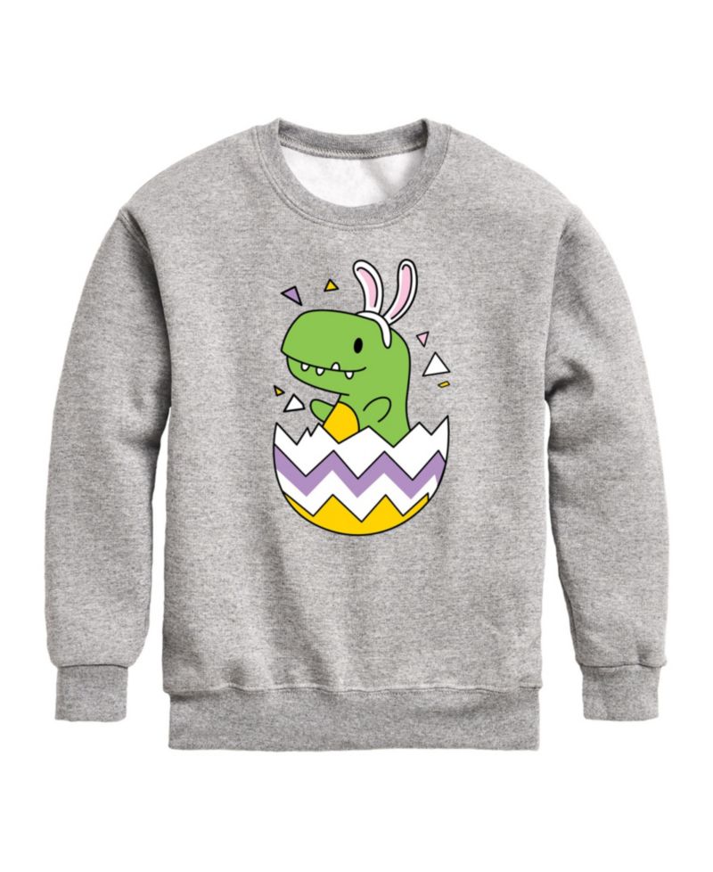 Big Boys Happy Easter Dino Egg Graphic Fleece Sweatshirt
