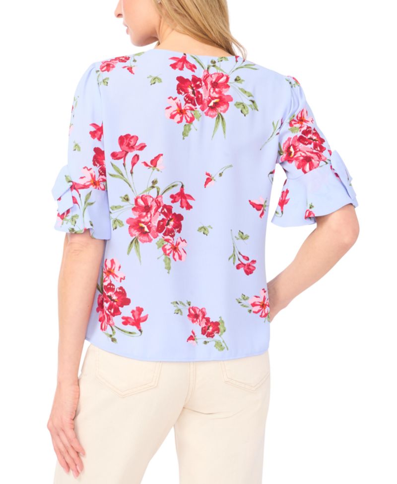 Women’s Ruffle Sleeve Floral Top