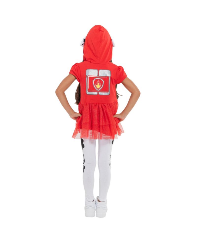 Girls Hooded Cosplay T-Shirt Dress and Leggings Outfit Set to (2T - 7-8)