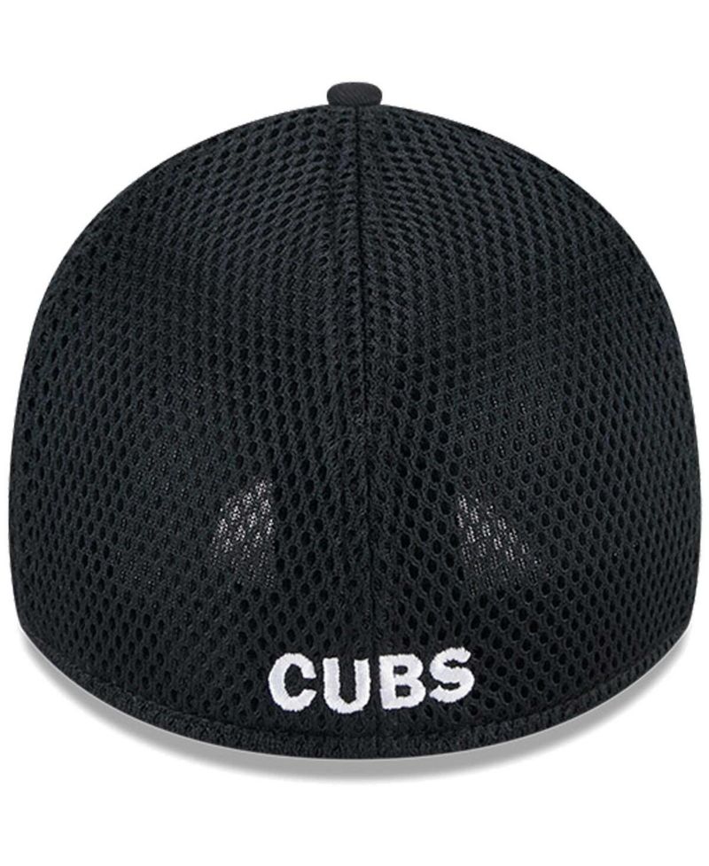 Men's Chicago Cubs Evergreen Black White Neo 39Thirty Flex Hat