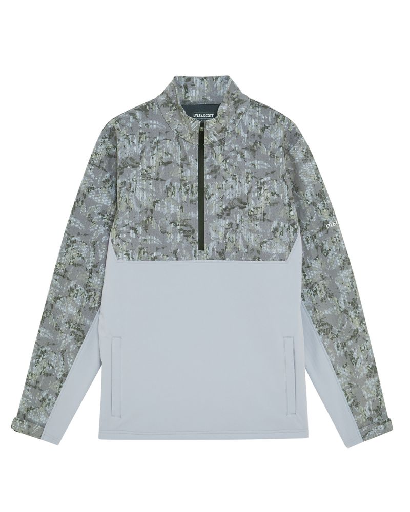 Men's Golf Printed Half Zip Windjammer Jacket