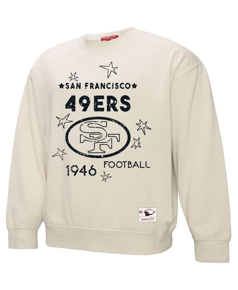Women's Cream San Francisco 49ers Plus Size Shooting Star Sweatshirt