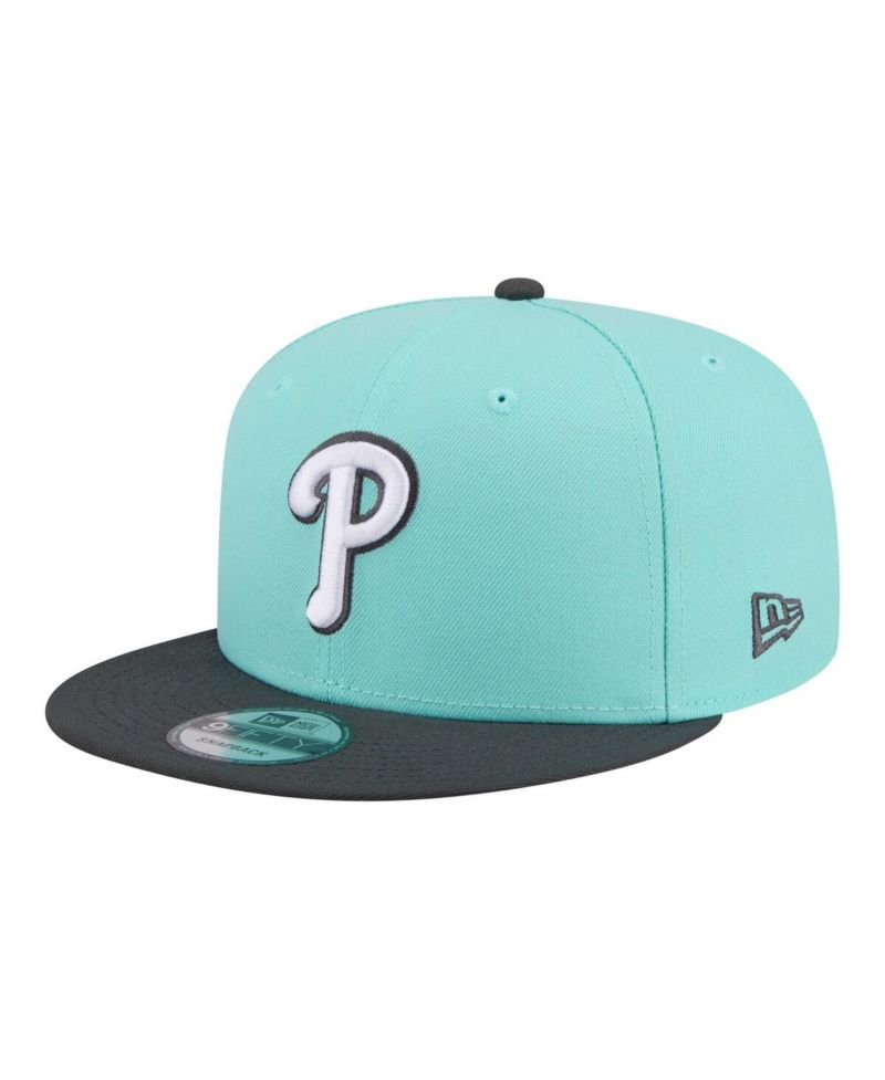 Men's Turquoise/Charcoal Philadelphia Phillies Two-Tone Color Pack 9FIFTY Snapback Hat