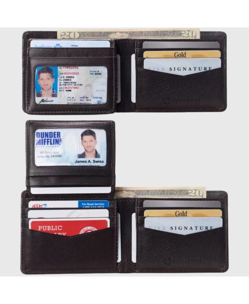 Men's Connor Executive Bifold Wallet | Business Passcase for Men | Premium Leather | Dual ID Windows | RFID Blocking | Gift Box Included
