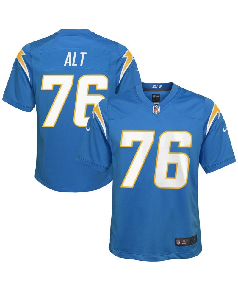 Big Boys and Girls Joe Alt Powder Blue Los Angeles Chargers 2024 NFL Draft First Round Pick Player Game Jersey
