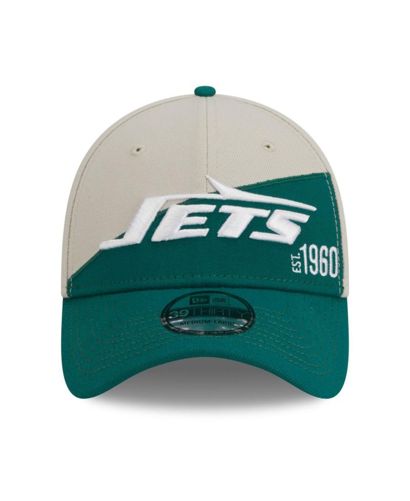 Men's Cream, Kelly Green New York Jets 2023 Sideline Historic 39THIRTY Flex Hat