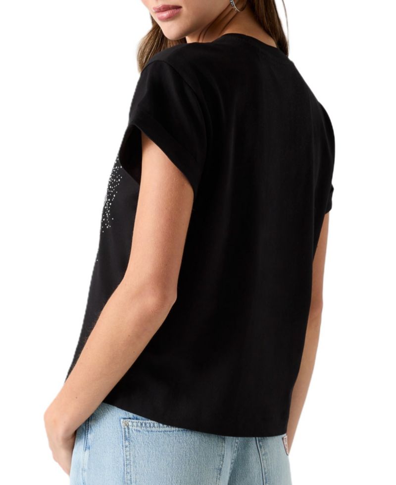 Women's 4G Degrade Hotfix Graphic Cotton T-Shirt