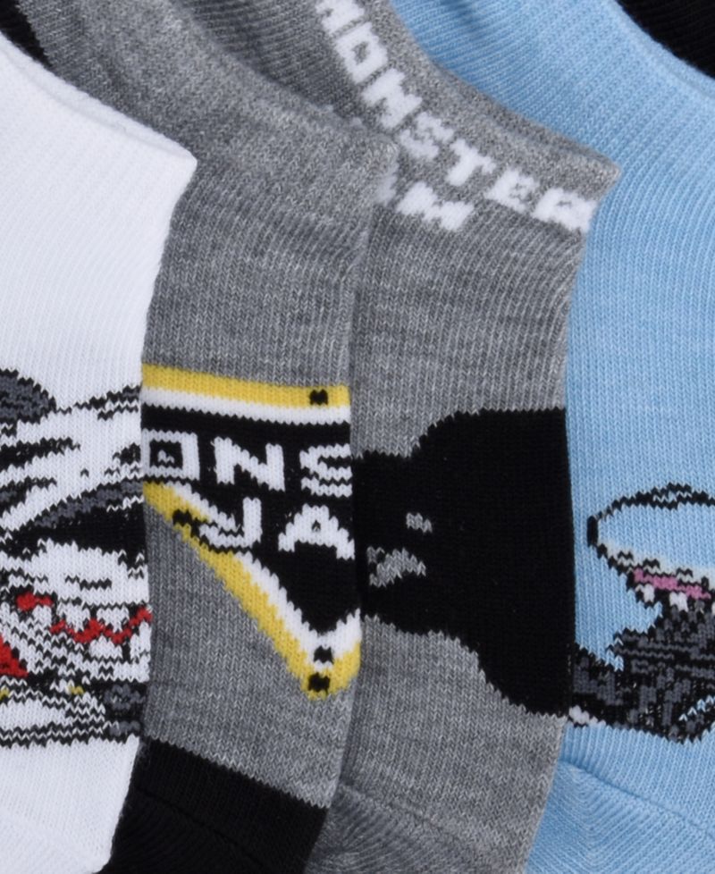 Boys' and Girls' 2T-5T Monster Jam Crew Ribbed-Cuff Socks, 6-Pack
