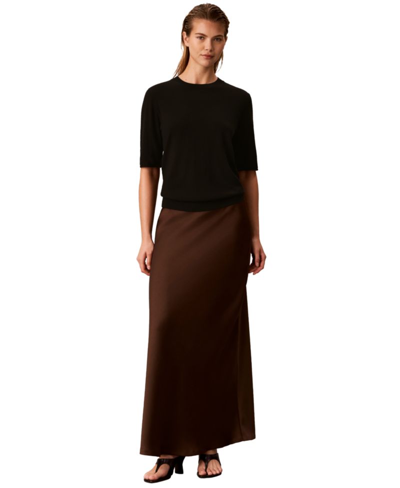 Petite Roll-Tab Short-Sleeve Crewneck Sweater