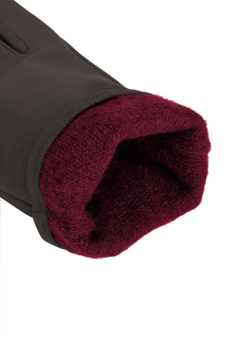 Women`s Premium Lamb Leather Touchscreen Gloves Style Chelsea