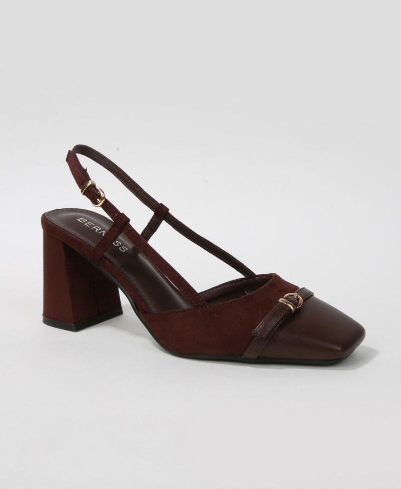 Geena Toe Cap Slingback with Buckle Accent