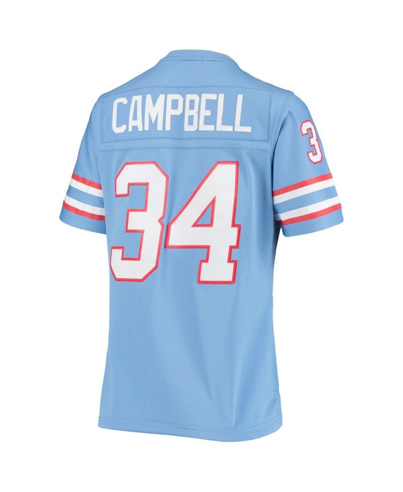 Women's Earl Campbell Light Blue Houston Oilers 1980 Legacy Replica Jersey