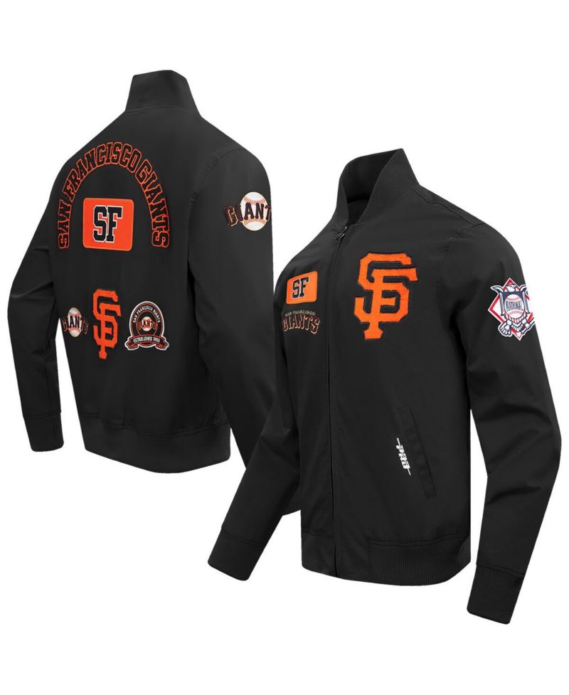 Men's Black San Francisco Giants Area Code Twill Full-Zip Jacket