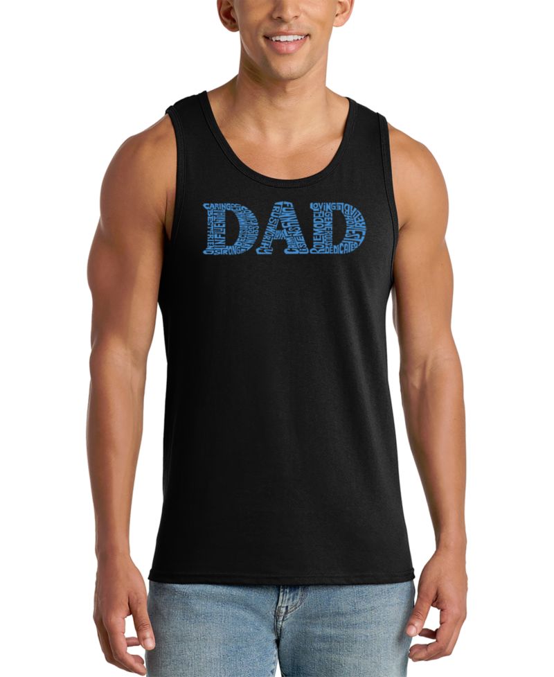 Men's Dad Word Art Graphic Tank Top