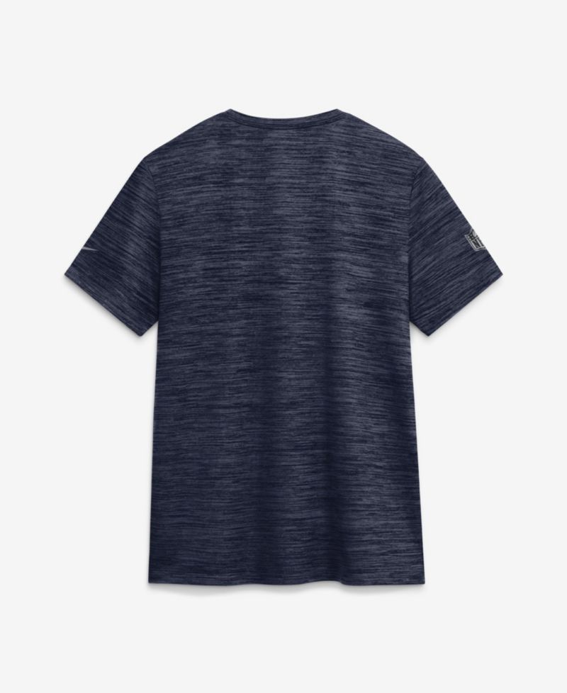 Women's New England Patriots Sideline Velocity Cross-Dyed Crewneck T-Shirt