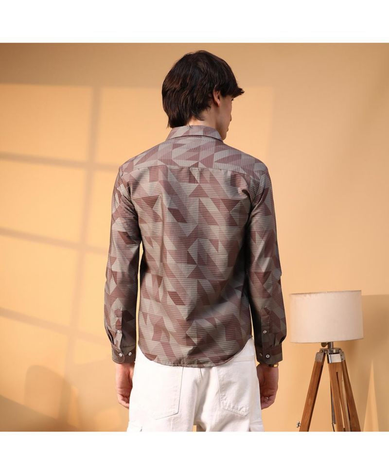 Men's Geometric Seersucker Shirt