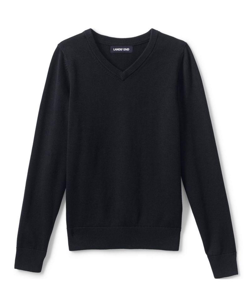 Child School Uniform Boys Cotton Modal Fine Gauge V-neck Sweater