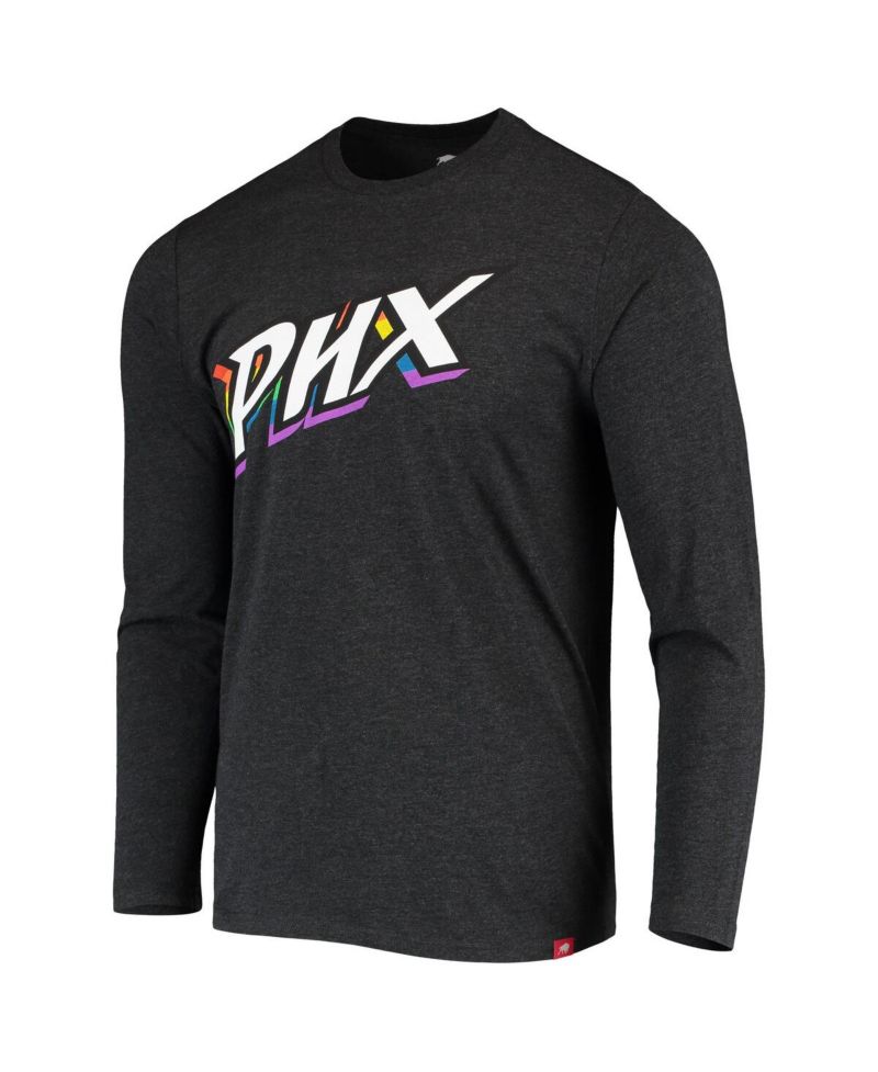 Men's and Women's Heathered Black Phoenix Mercury Pride Tri-Blend Long Sleeve T-Shirt