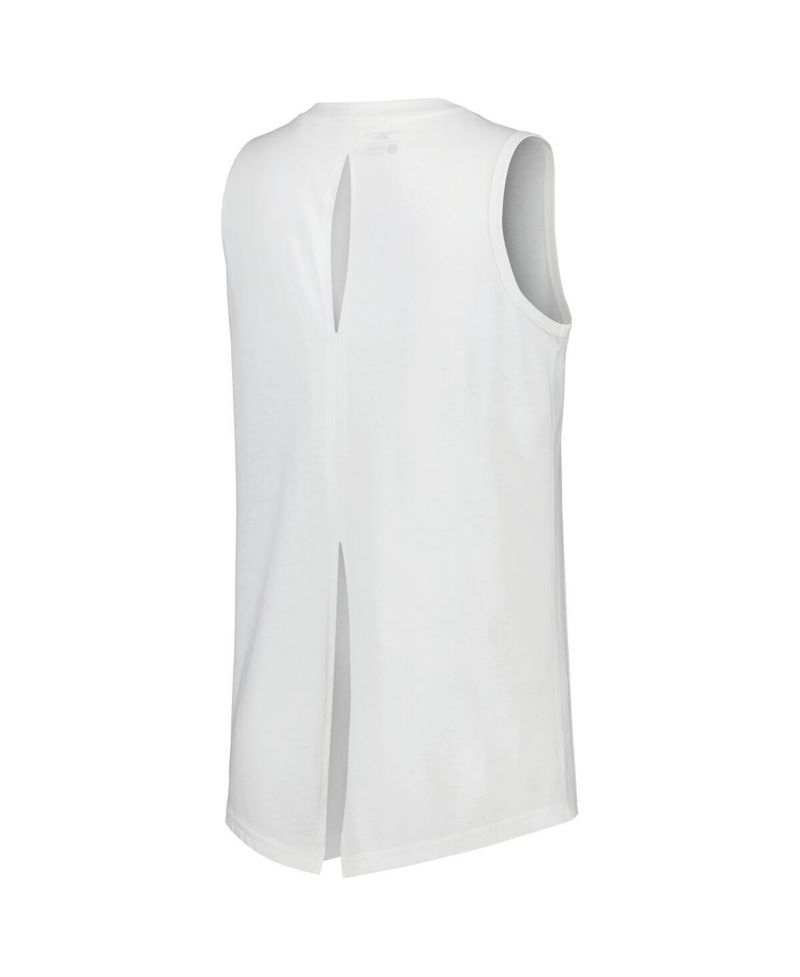 Women's White Los Angeles Lakers Paisley Peekaboo Tank Top