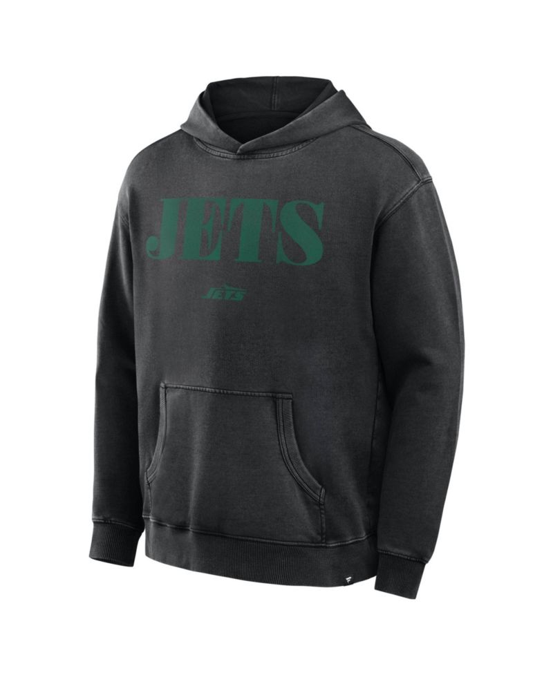 Men's Black New York Jets Relaxed Intense Rivalry French Terry Hoodie