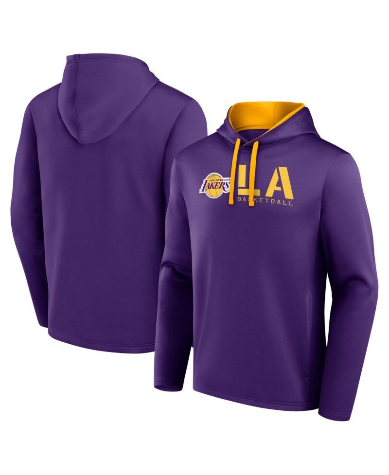 Men's Purple Los Angeles Lakers Head Start Pullover Hoodie