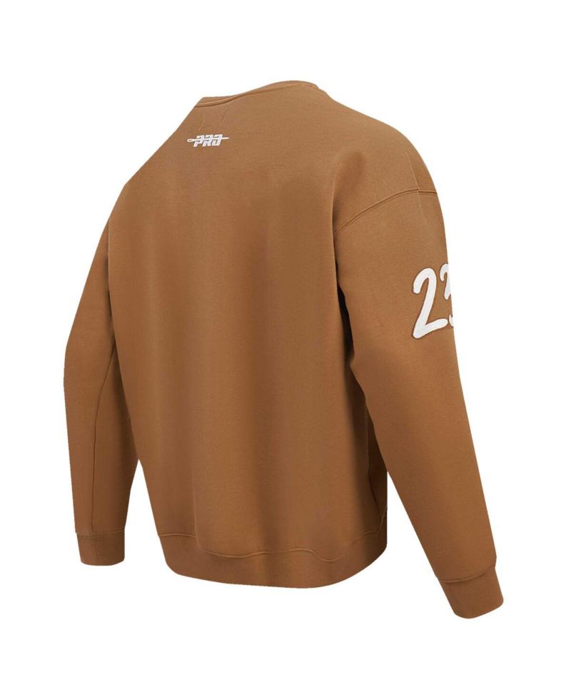 Men's Christian McCaffrey Brown San Francisco 49ers Pullover Crewneck Sweatshirt