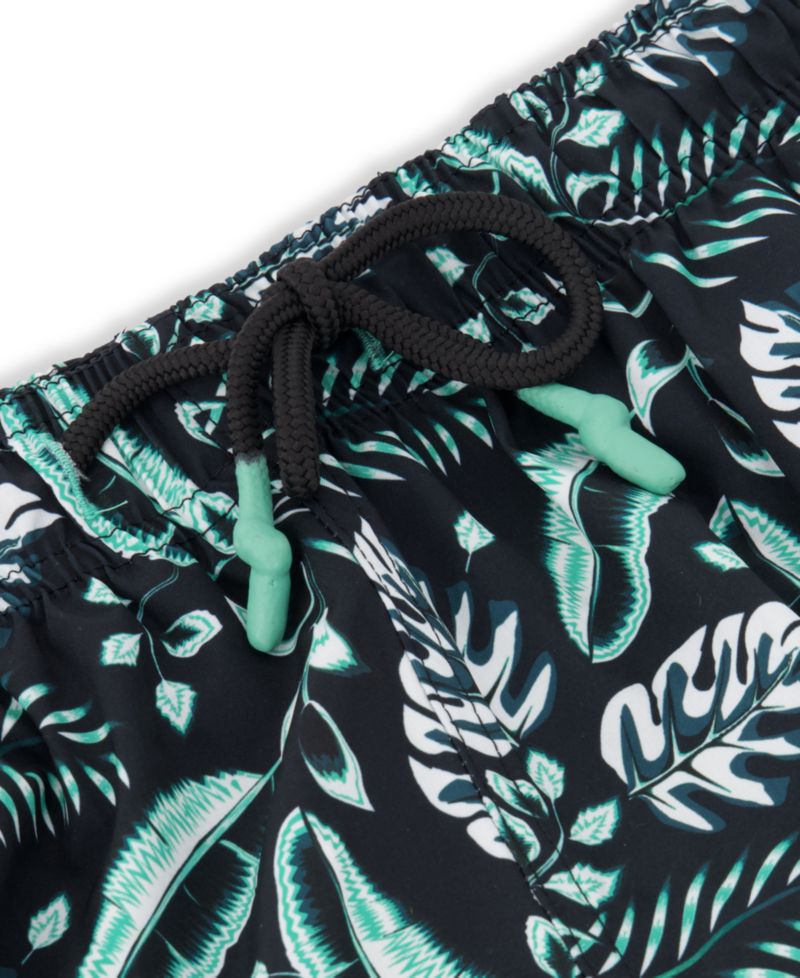 Sunset and Vines Men's Floral Woven Swim Trunks