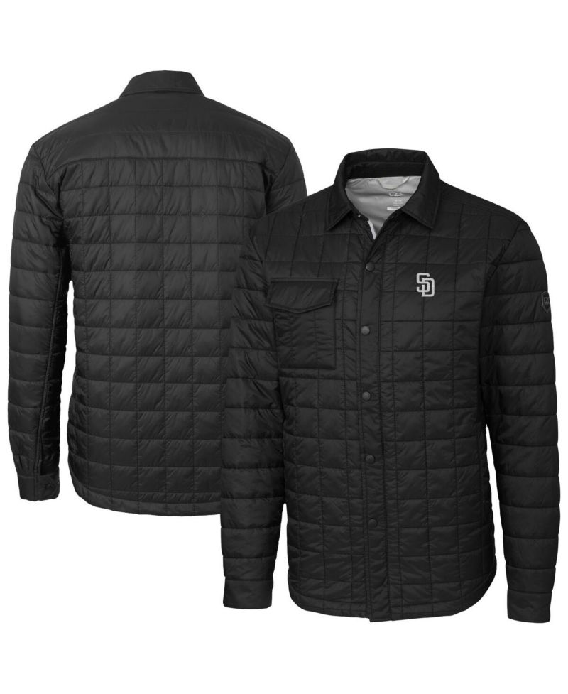 Men's Black San Diego Padres Rainier PrimaLoft Eco Insulated Quilted Full-Zip Shirt Jacket