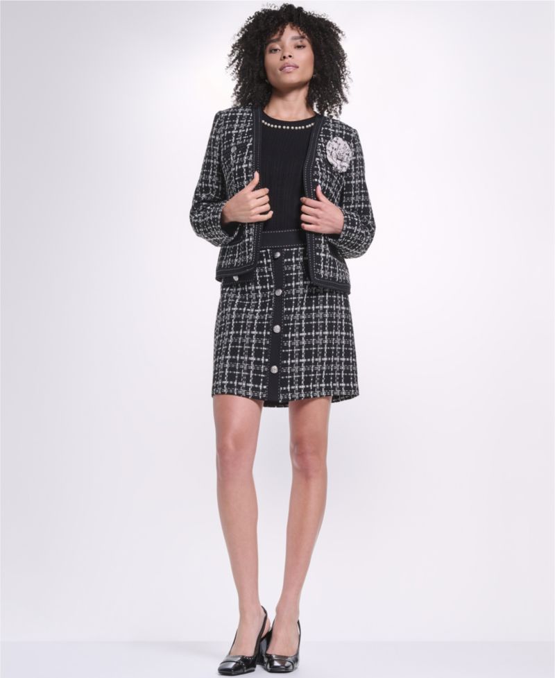 Women's Cropped Open-Front Jacket