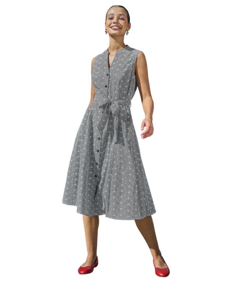 Women's Broderie Embroidered Shirt Dress