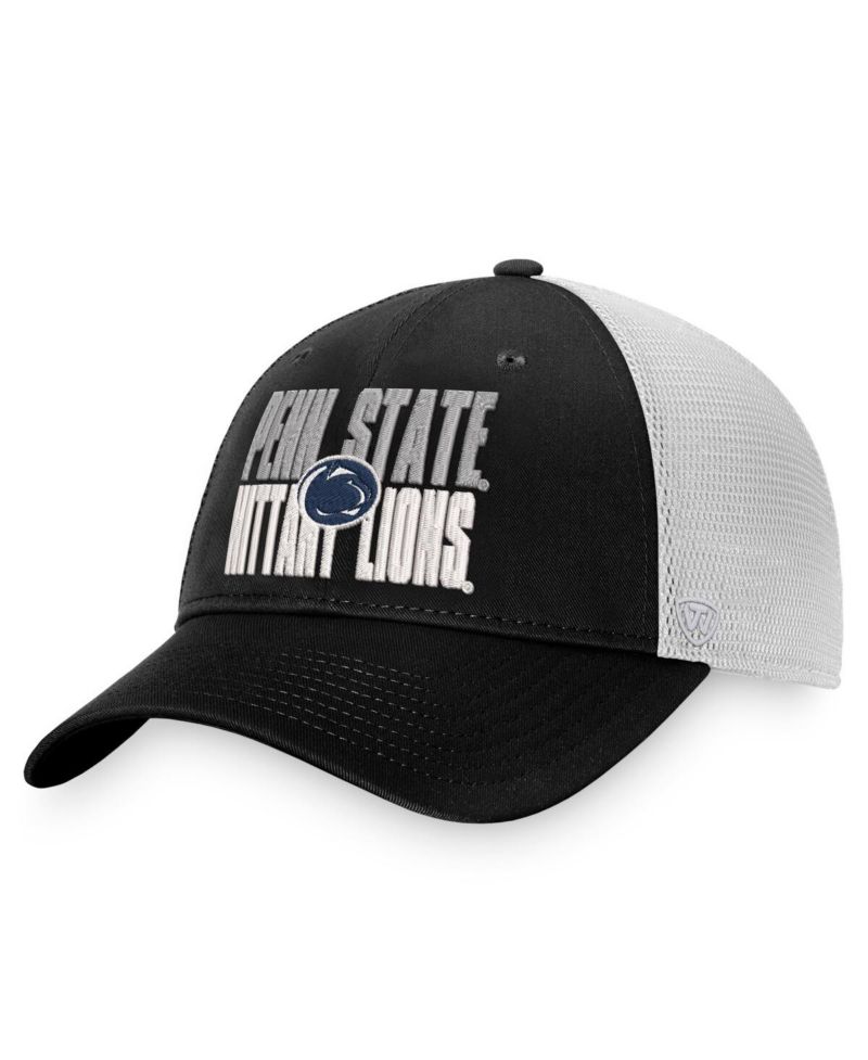 Men's Black, White Penn State Nittany Lions Stockpile Trucker Snapback Hat