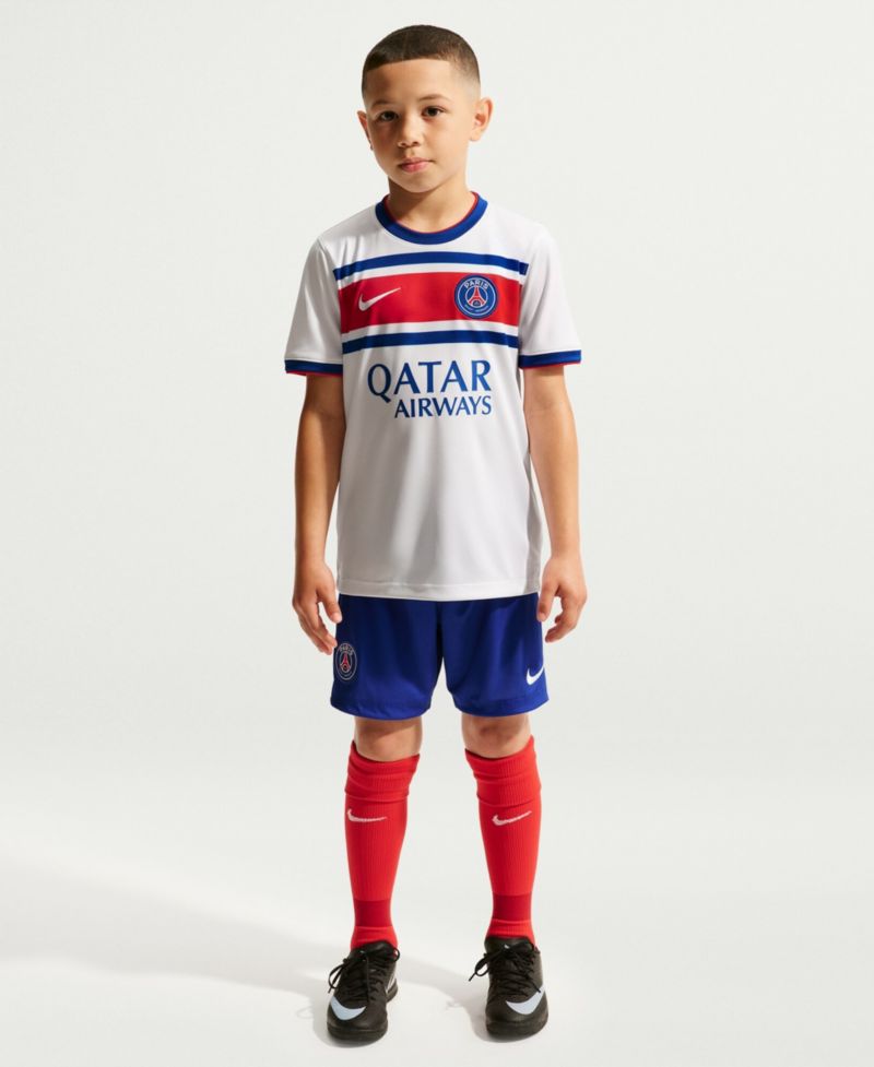 Big Boys and Girls White Paris Saint-Germain 2026/27 Away Pre-Match Jersey