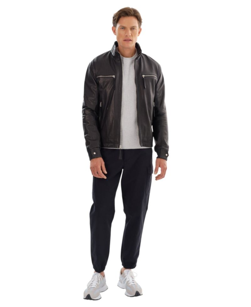 Men's CALTON Leather Bomber Jacket