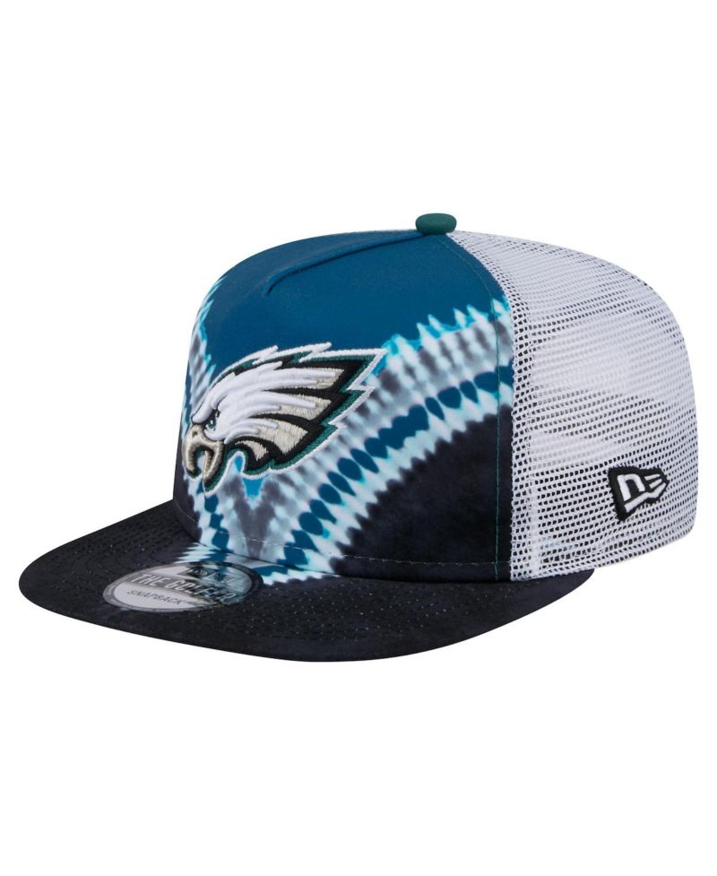 Men's Midnight Green/Black Philadelphia Eagles Throwback Dye Golfer Snapback Hat