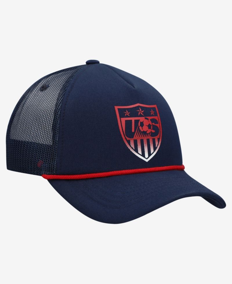 Men's and Women's Navy USMNT Atmosphere Adjustable Trucker Hat