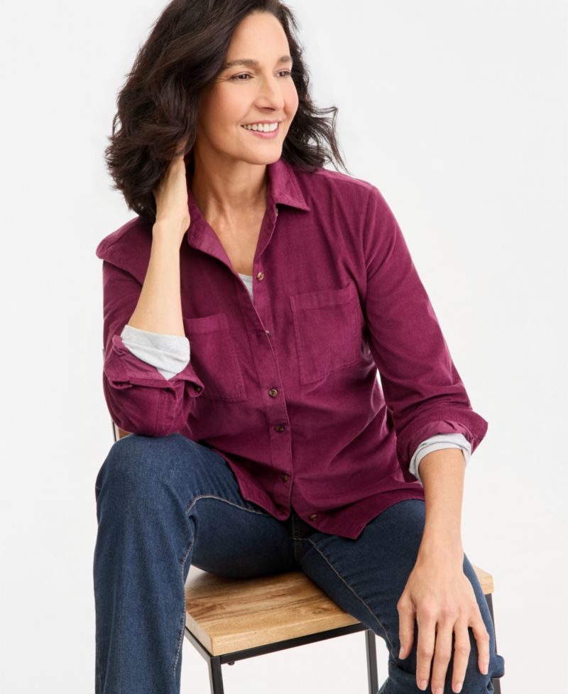 Petite Cotton Corduroy Shirt