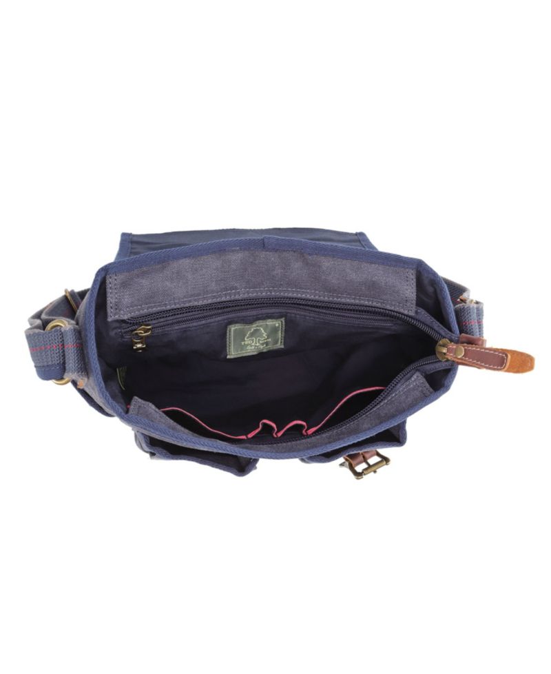 Turtle Ridge 4-Pocket Canvas Crossbody Bag