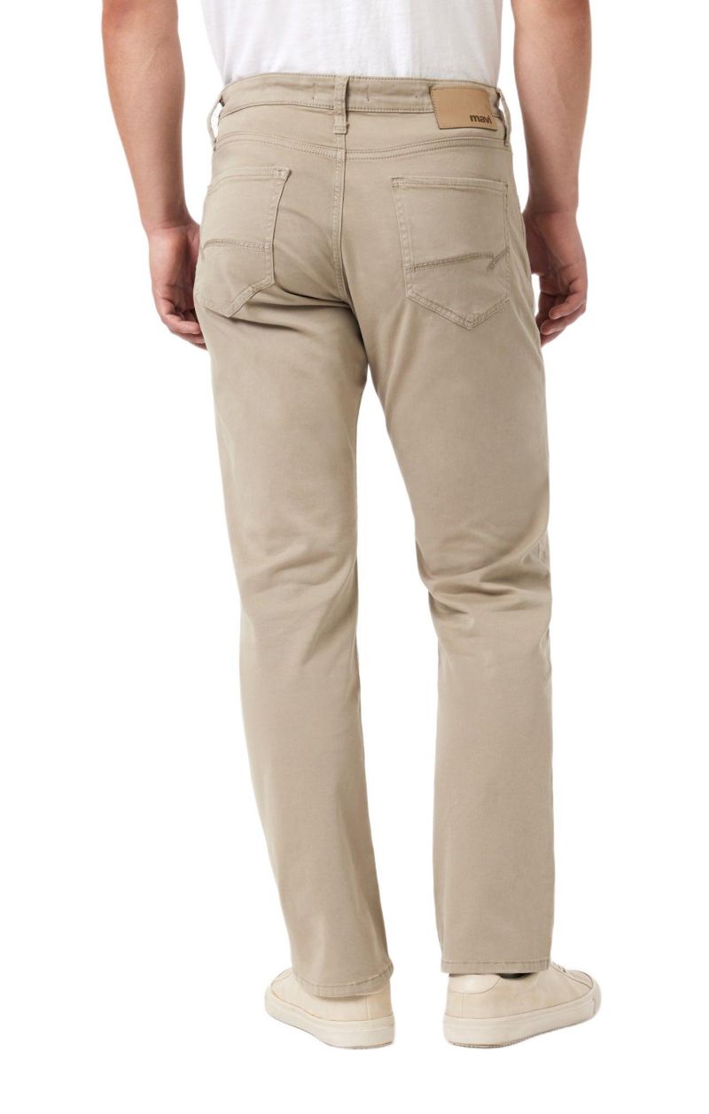 Men's Matt Relaxed Straight Leg In Sand Casual Twill
