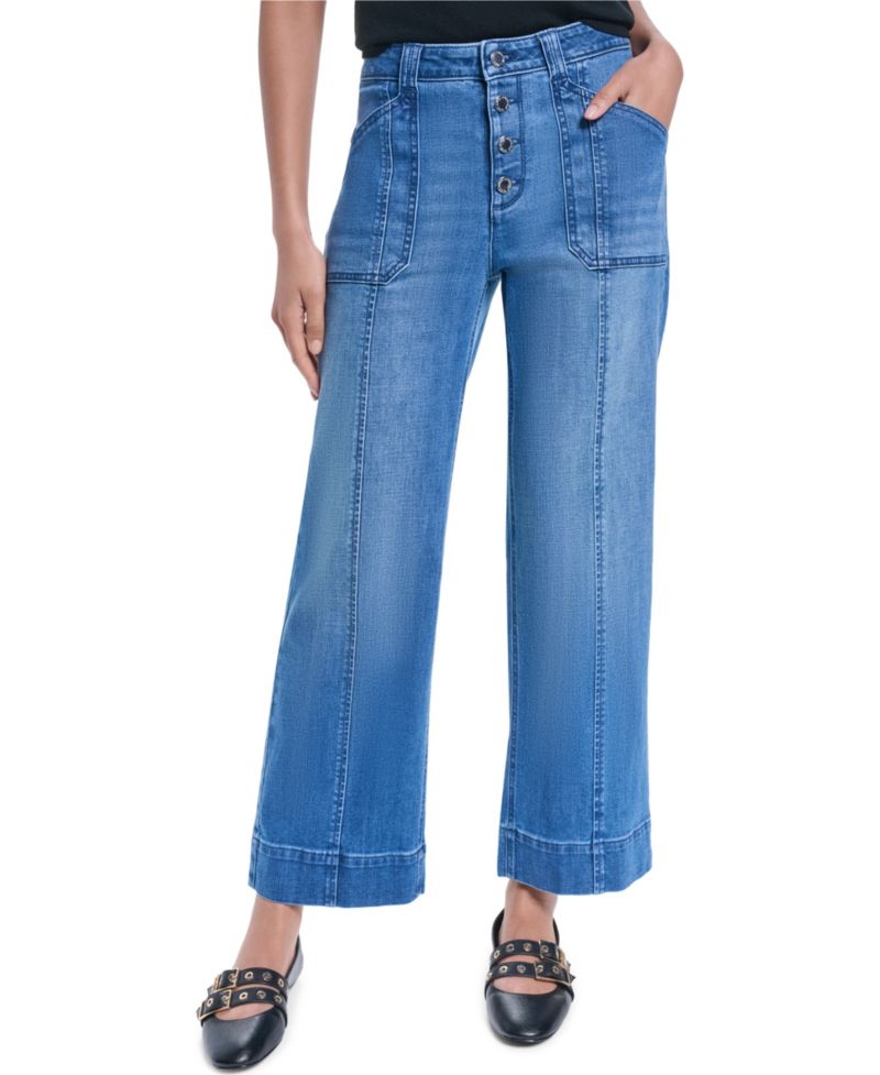 Petite Button-Fly Jeans