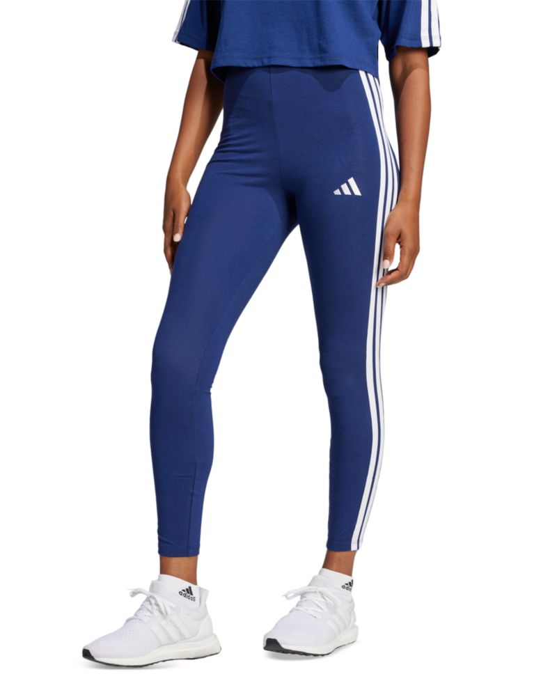 Plus Size Essentials 3-Stripes Cotton Leggings